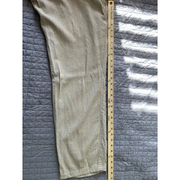 Canyon River Blues Linen Blend Pants XL Pull On Tan  Lagenlook Boho Coastal Beac - Picture 7 of 12